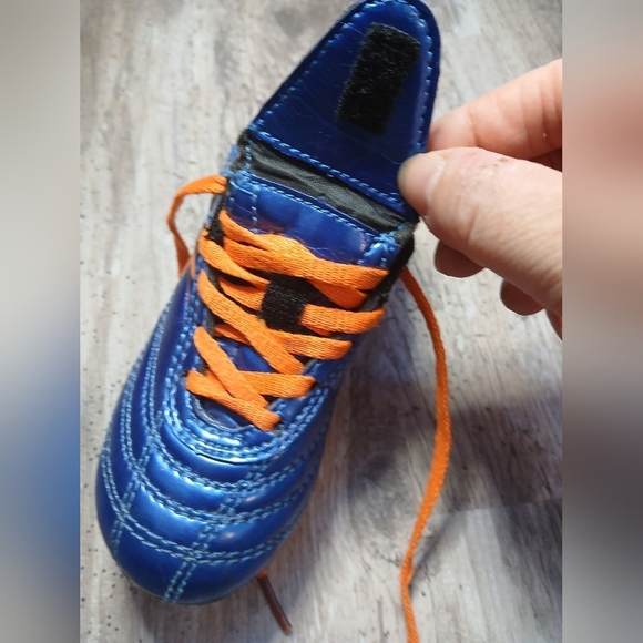 Diadora Toddler Size 8T Soccer Cleats Blue & Orange - Picture 6 of 7